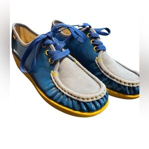 SAS blue patent leather vintage comfort shoes 9.5